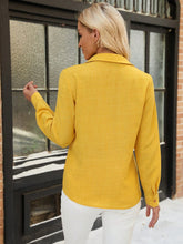 EMERY ROSE Women's Long Sleeve Button-Up Yellow Shirt For Autumn/Winter